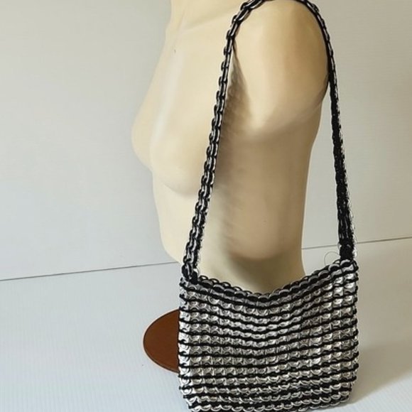 Source Unknown Handbags - Soda Can Tab Pop Top Crossbody Purse zippered upcycled bag- unknown brand